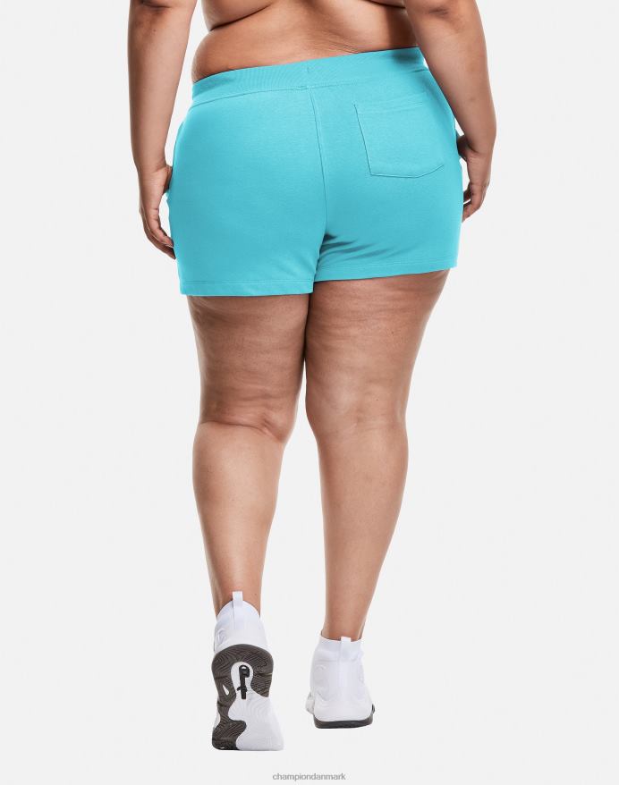Champion plus campus franske frottéshorts 3 V6J661520 lys himmelblå