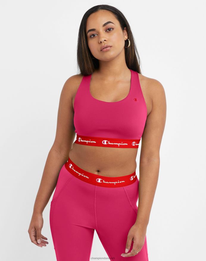 Champion absolut eco sport bh c script V6J661203 strawberry rouge