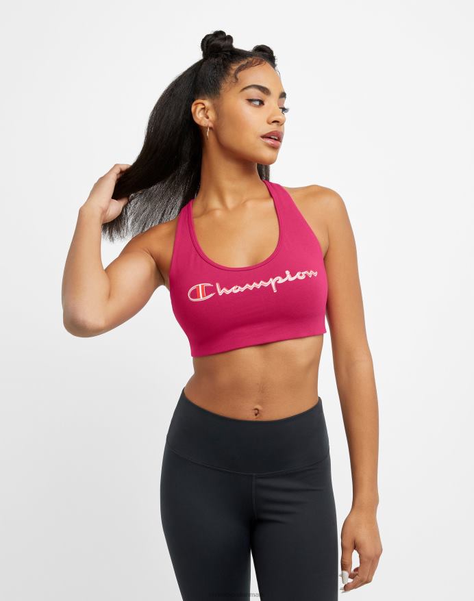 Champion autentisk sports-bh inline script V6J661172 strawberry rouge