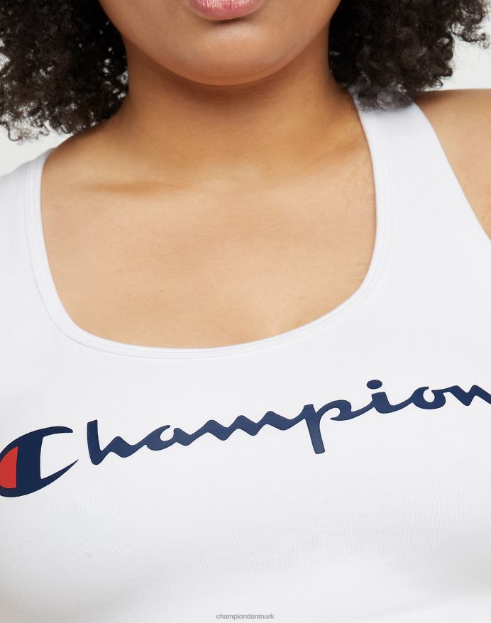 Champion autentisk sports-bh klassisk script (plus størrelse) V6J661252 hvid