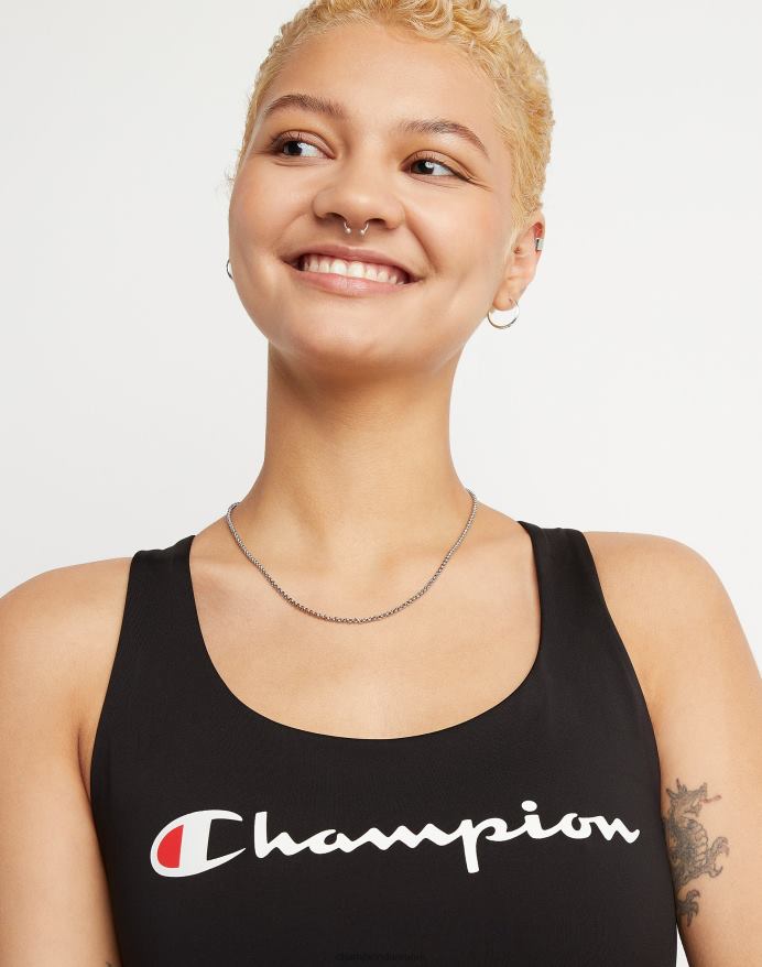 Champion den absolutte sports-bh to-farve script logo V6J661222 sort