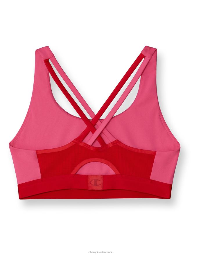 Champion den absolutte strappy sports-bh V6J661244 wow pink/glad rød