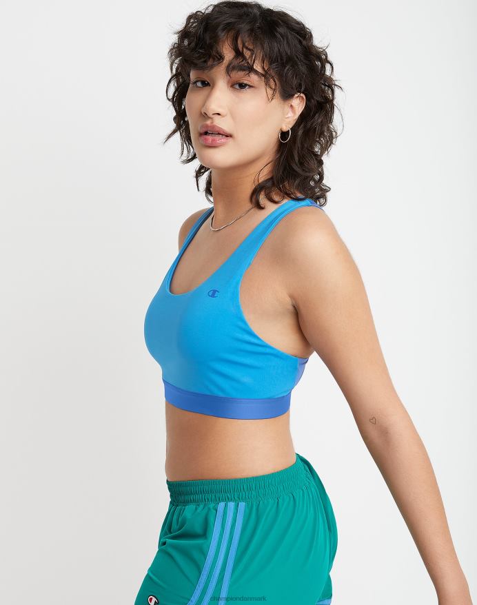 Champion den absolutte strappy sports-bh V6J661245 blue jay/dyb blændende blå