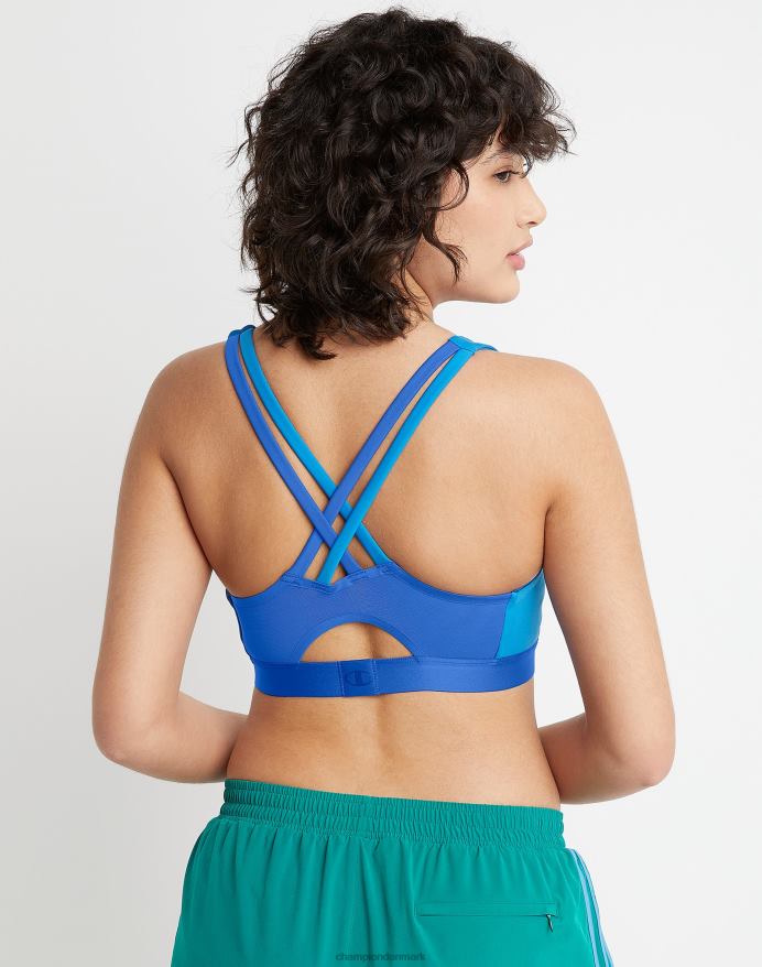 Champion den absolutte strappy sports-bh V6J661245 blue jay/dyb blændende blå