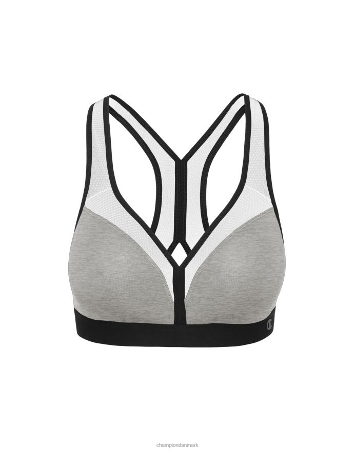 Champion det kurvede sports-bh c-logo V6J661254 oxford grå lyng/hvid/sort