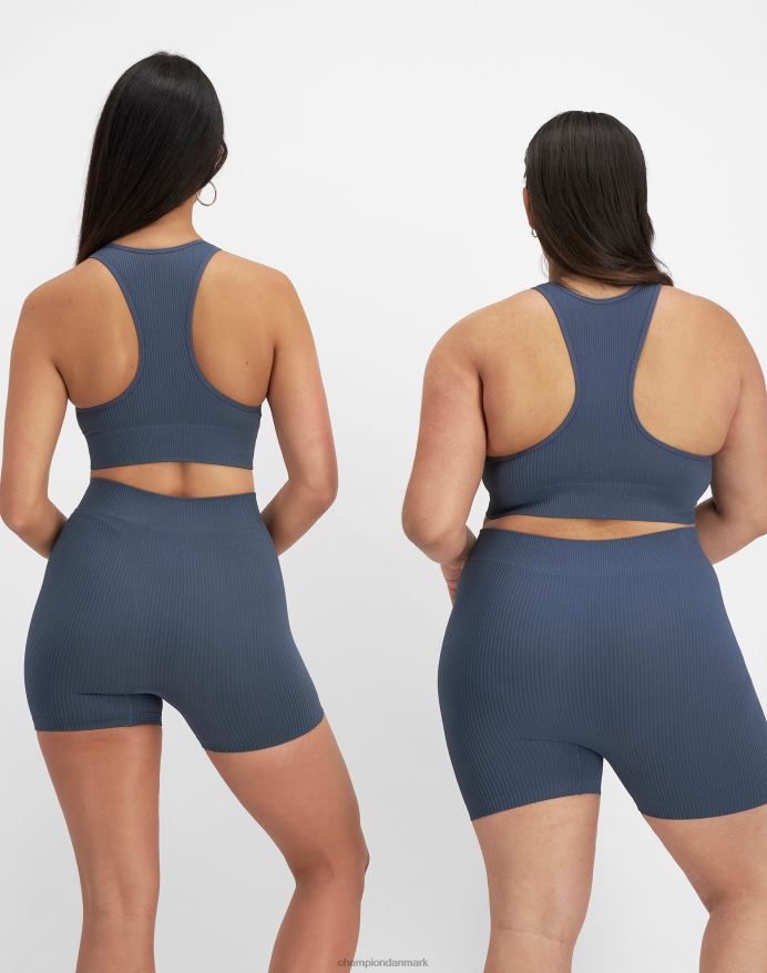 Champion sømløs ribbet racerback crop top V6J661175 trekking grå