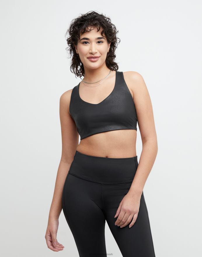 Champion soft touch let sports-bh effekt i imiteret læder V6J661219 sort