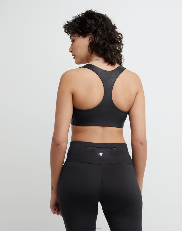 Champion soft touch let sports-bh effekt i imiteret læder V6J661219 sort