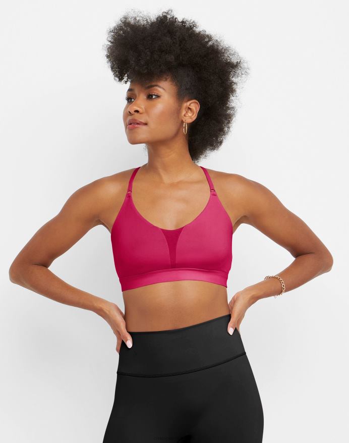 Champion soft touch sports bh c logo V6J661196 strawberry rouge