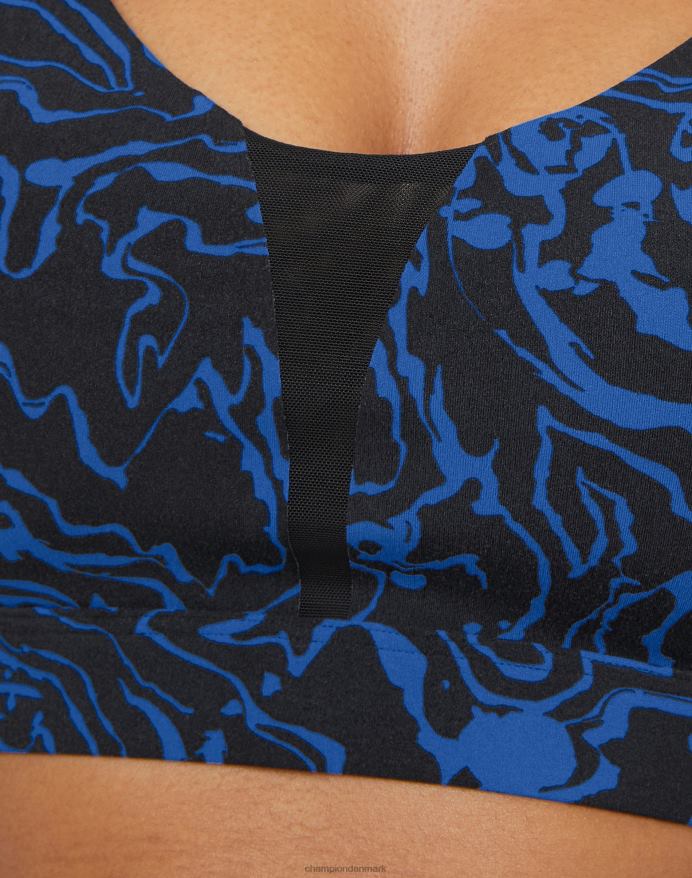 Champion soft touch sports bh print c logo V6J661200 marmorbølge sort