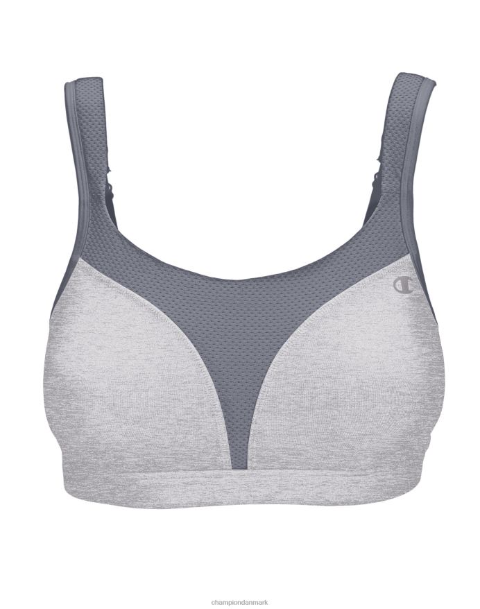 Champion spot comfort fuld støtte bh c logo V6J661188 oxford lyng/mellemgrå