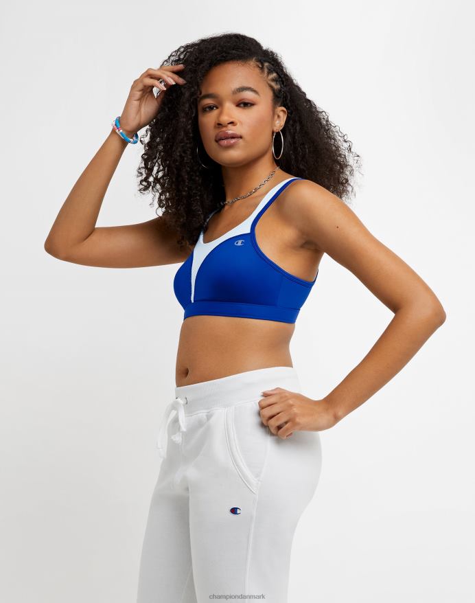 Champion spot comfort fuld støtte bh c logo V6J661190 surf på nettet/havfronten blå
