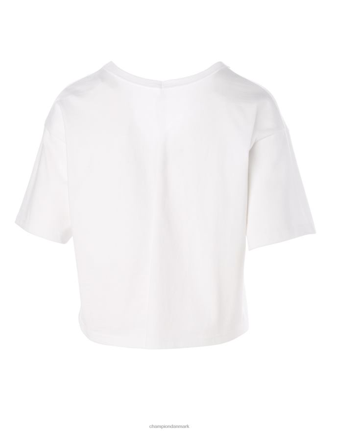 Champion Heritage cropped t-shirt c logo V6J662044 hvid