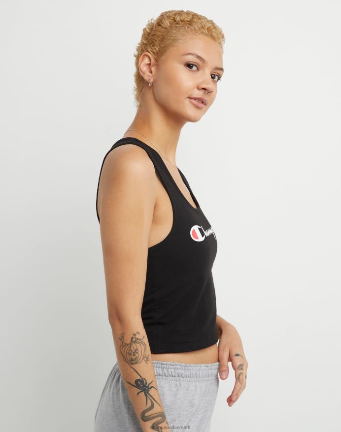 Champion autentisk crop top script logo V6J661372 sort