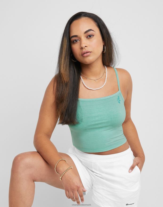Champion beskåret cami sommerfugl grafisk mintgrøn V6J661346 solfarve ren mynte