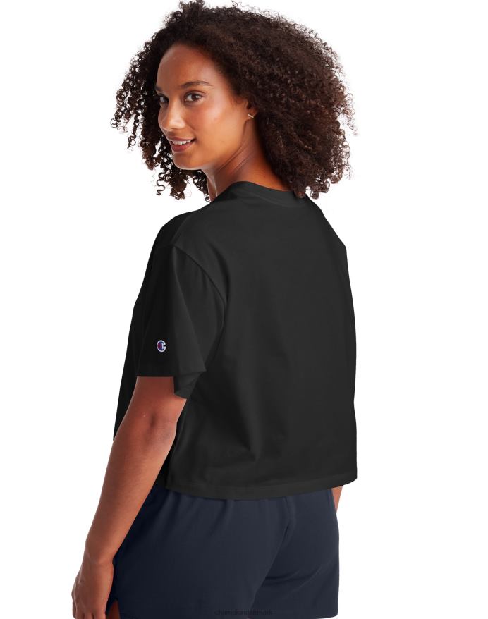 Champion beskåret tee script logo V6J662070 sort