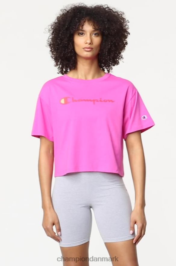 Champion beskåret tee script logo V6J662070 sort