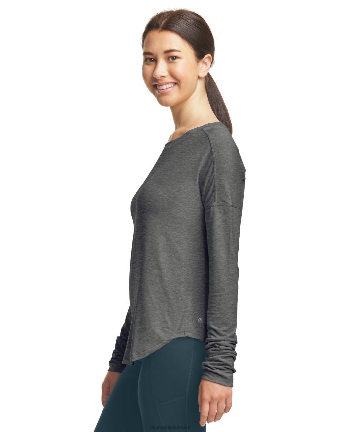 Champion c9 fashion langærmet t-shirt V6J661665 ekko grå lyng