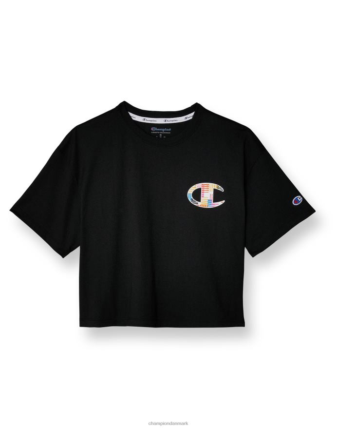 Champion cropped tee crush-dye script logo V6J662032 sort