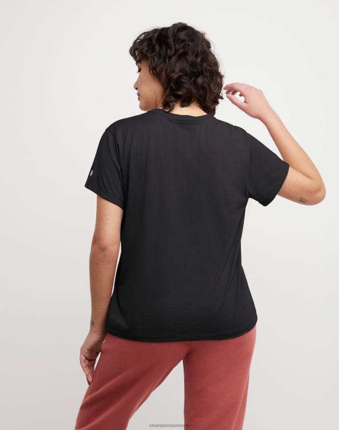 Champion klassisk T-shirt colorblock folie script logo V6J662030 sort