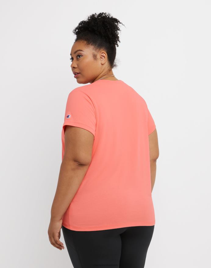 Champion klassisk grafisk t-shirt ombre wave logo (plus størrelse) V6J661353 sukker fersken