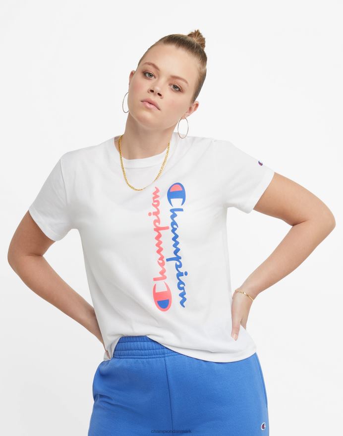 Champion klassisk grafisk t-shirt spejlvendt script V6J661360 hvid