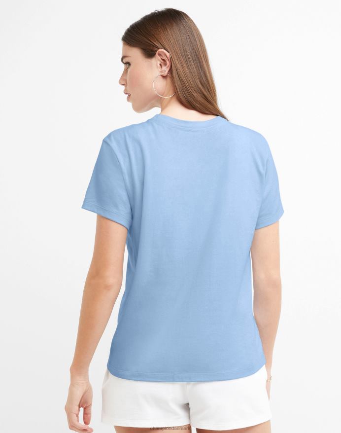 Champion klassisk grafisk tee script folie solbølge V6J661368 ciel blå