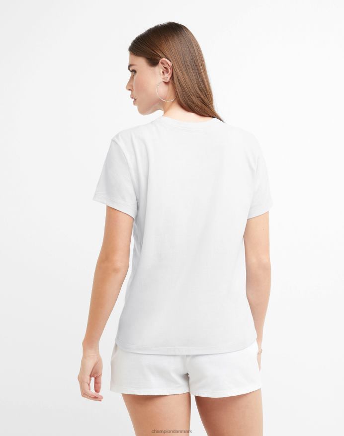 Champion klassisk grafisk tee script folie solbølge V6J661369 hvid