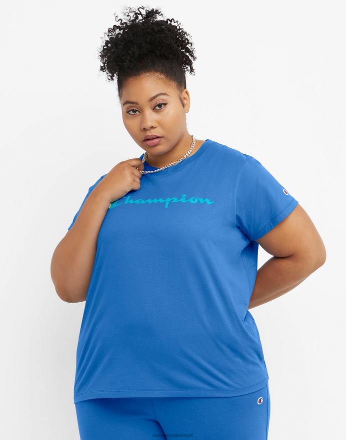 Champion klassisk grafisk tee script logo (plus størrelse) V6J661387 odyssé