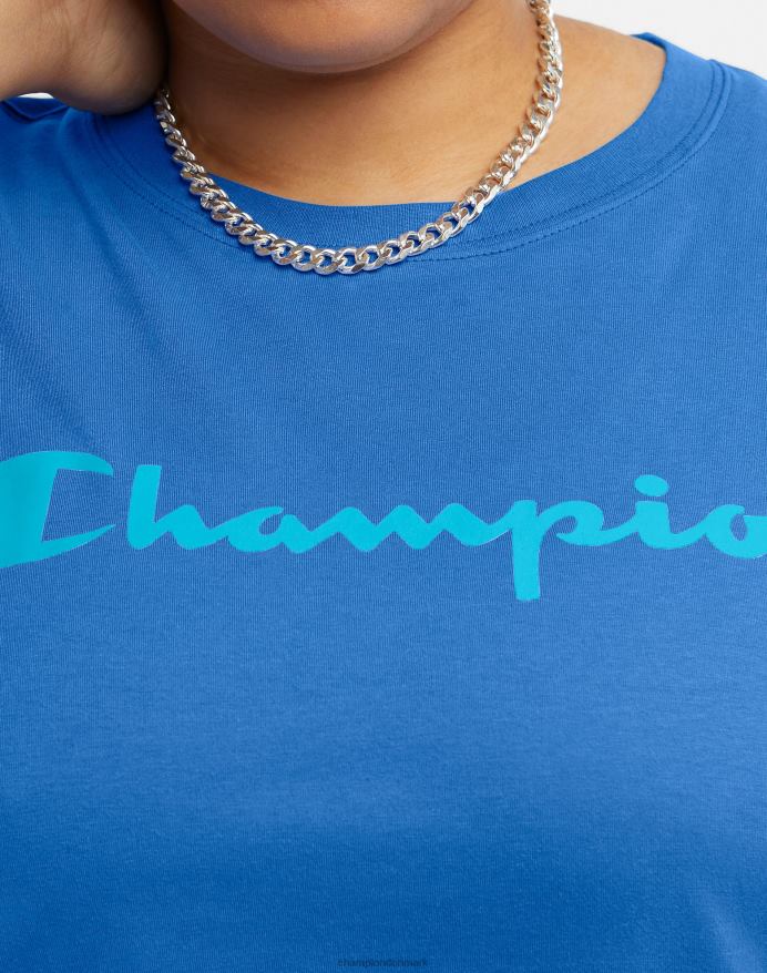 Champion klassisk grafisk tee script logo (plus størrelse) V6J661387 odyssé