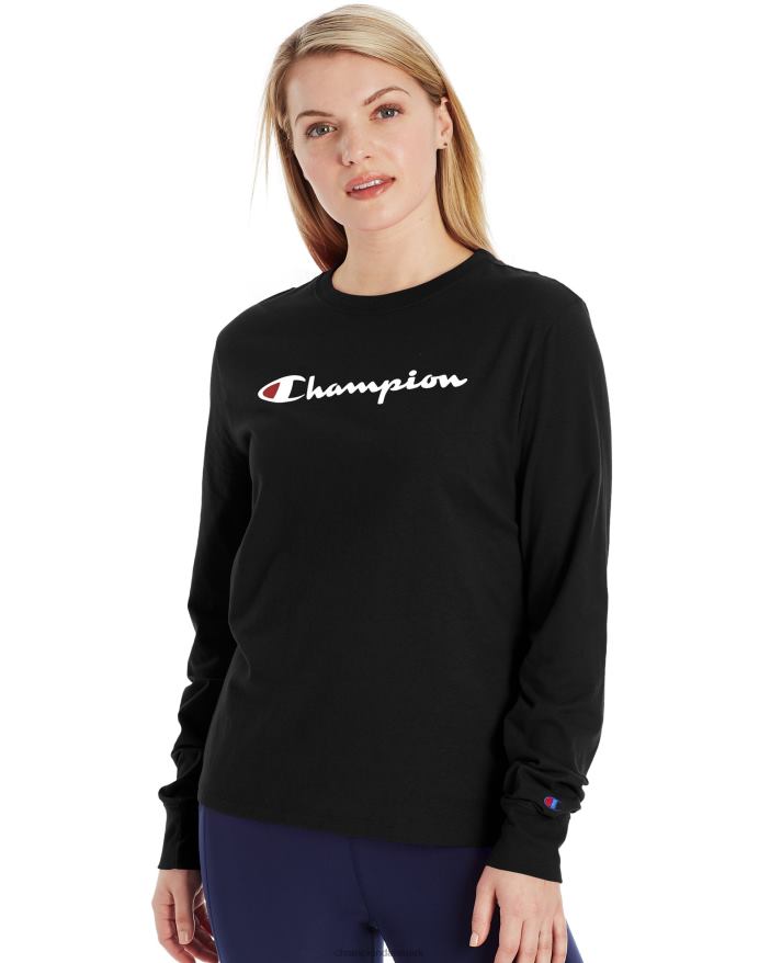 Champion klassisk langærmet t-shirt script logo V6J662067 sort
