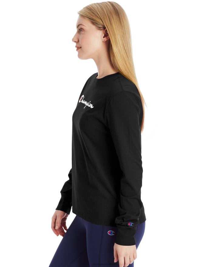 Champion klassisk langærmet t-shirt script logo V6J662067 sort