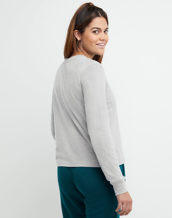 Champion klassisk langærmet tee c-logo V6J661398 oxford grå
