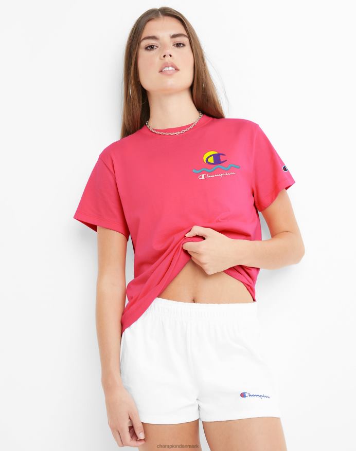 Champion klassiske grafiske tee-bølger & c sun V6J661361 glad pink
