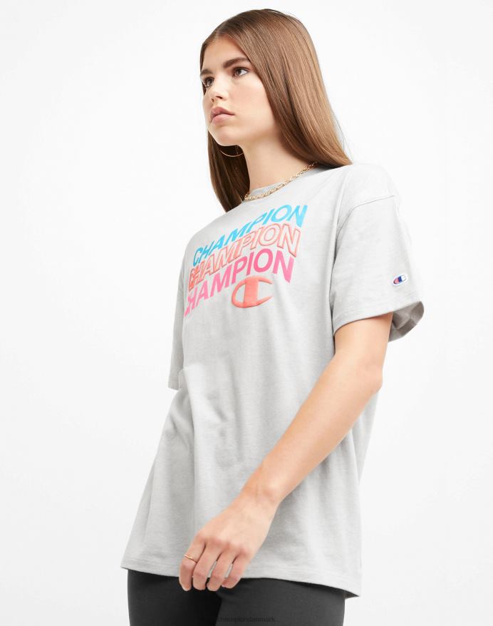 Champion klassiske løse tee wave-logoer over ca V6J662049 oxford grå