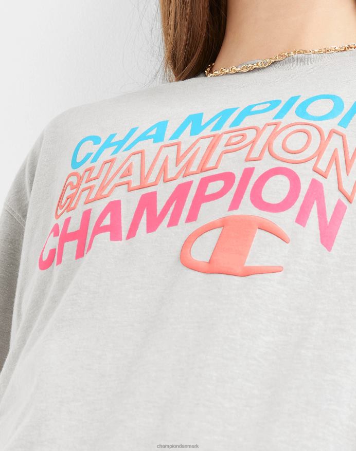 Champion klassiske løse tee wave-logoer over ca V6J662049 oxford grå