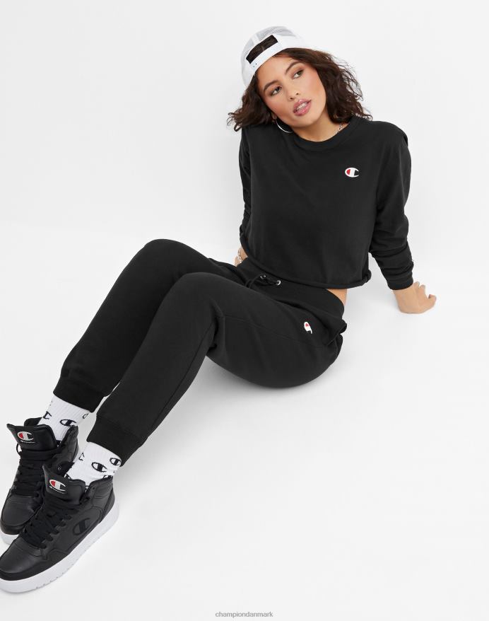 Champion langærmet kæreste beskåret t-shirt V6J662034 sort