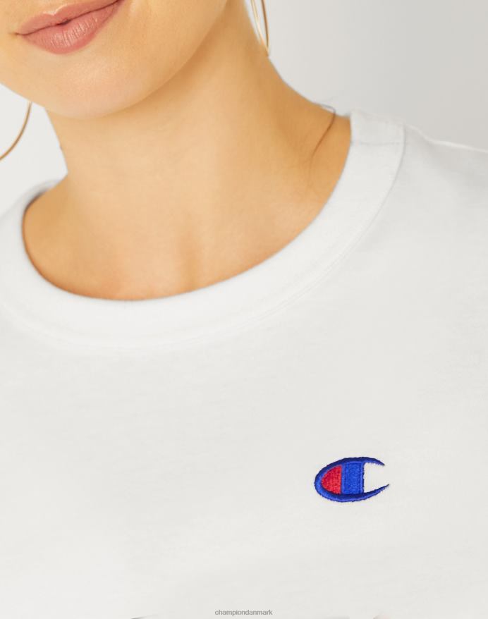 Champion langærmet kæreste beskåret t-shirt V6J662035 hvid