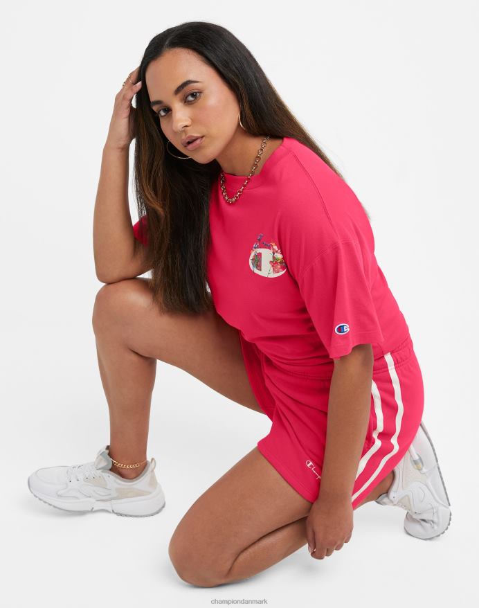 Champion oversized jersey t-shirt have c logo V6J661339 patrulje rød