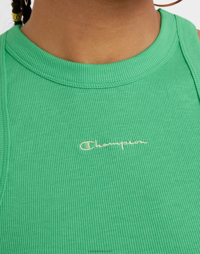 Champion ribbet tank klassisk script V6J661319 glad forårsgrøn