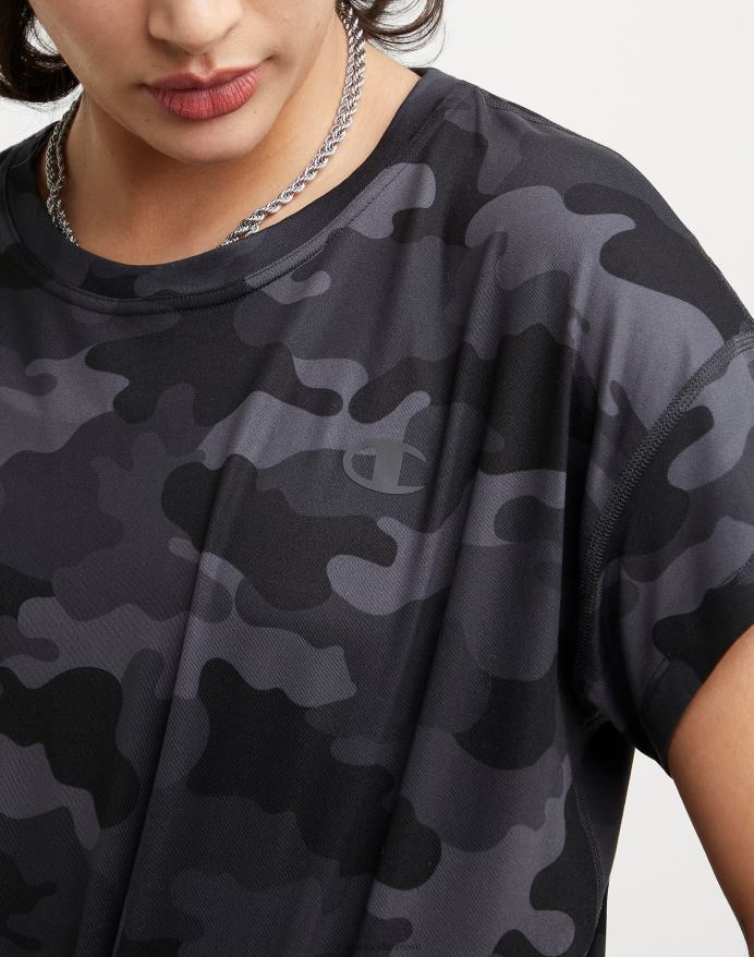 Champion soft touch essentiel camo tee c logo V6J662024 sport camo ammunition sort