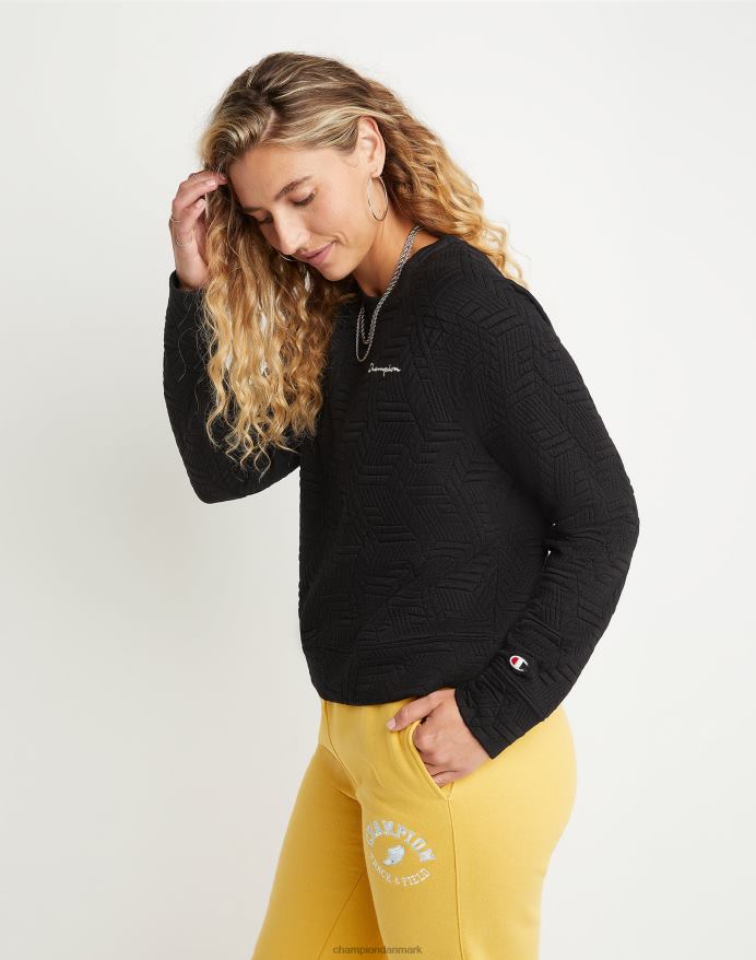 Champion soft touch pullover tekstprint V6J661409 sort