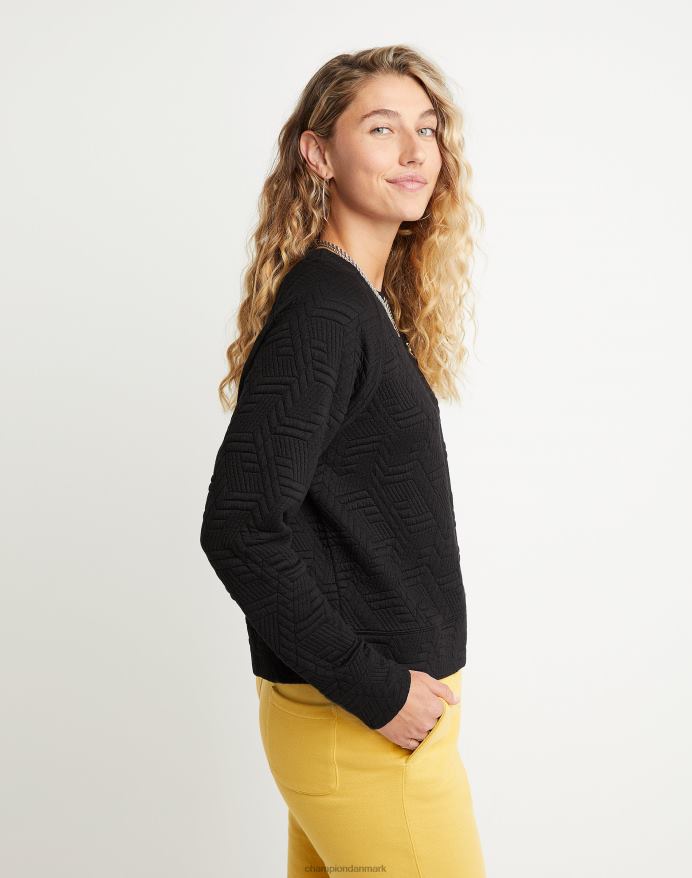 Champion soft touch pullover tekstprint V6J661409 sort