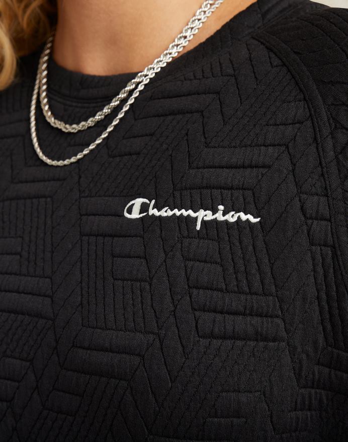 Champion soft touch pullover tekstprint V6J661409 sort