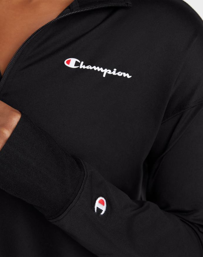 Champion soft touch quarter zip script logo V6J662036 sort