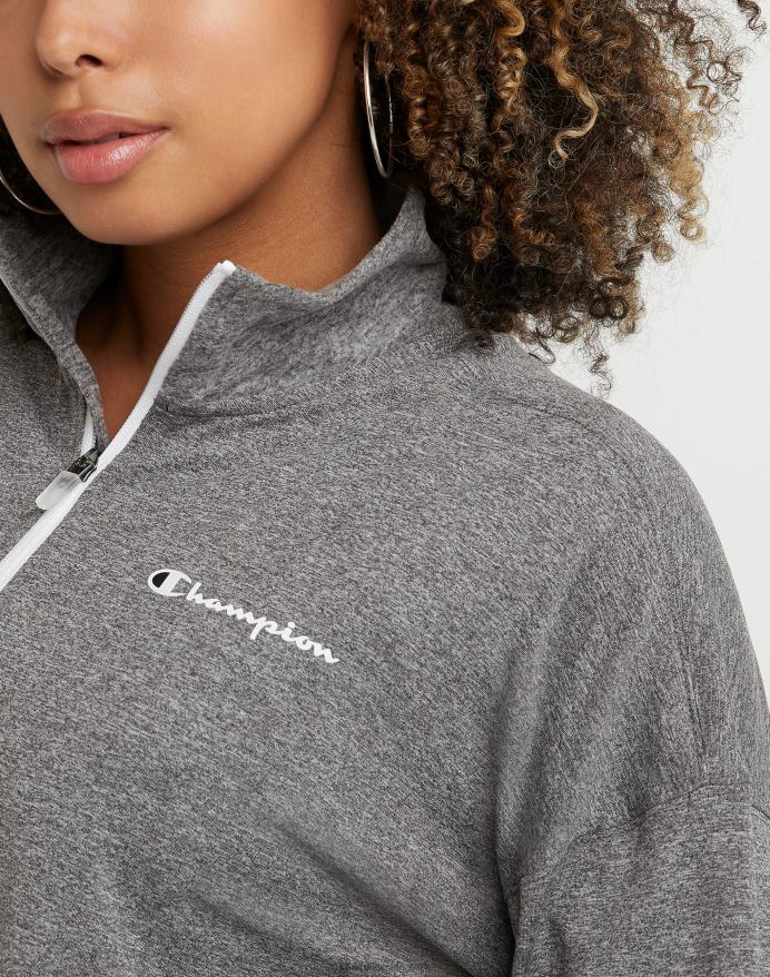 Champion soft touch quarter zip script logo V6J662037 ibenholt lyng