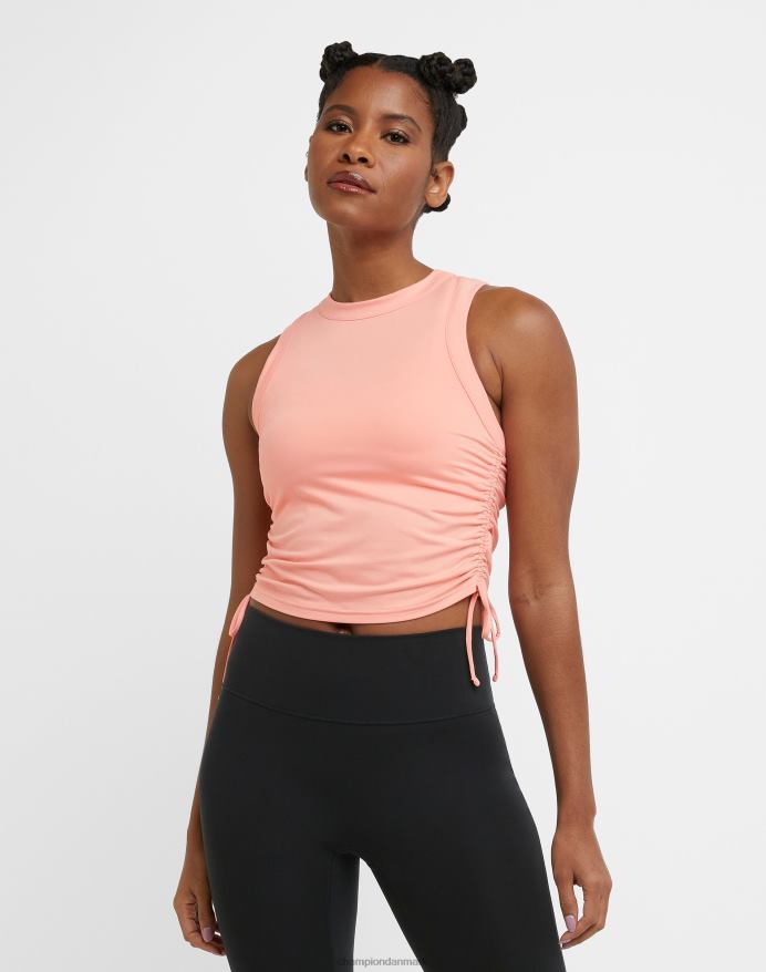 Champion soft touch ruched tanktop snoretræk V6J661326 lyserød stjerne