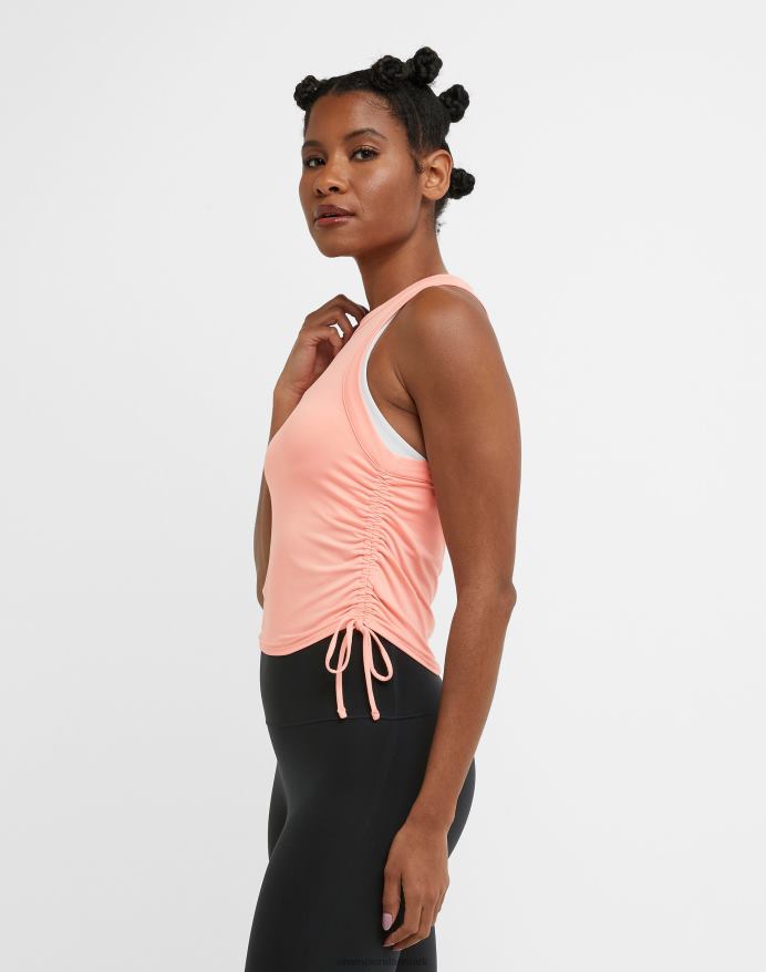 Champion soft touch ruched tanktop snoretræk V6J661326 lyserød stjerne