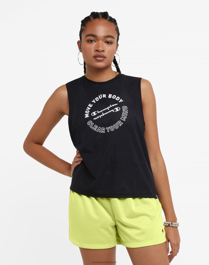 Champion sport mesh t-shirt grafik V6J661316 sort