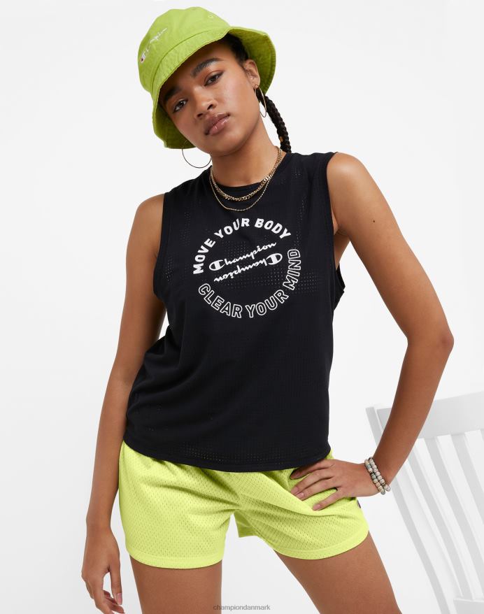 Champion sport mesh t-shirt grafik V6J661316 sort